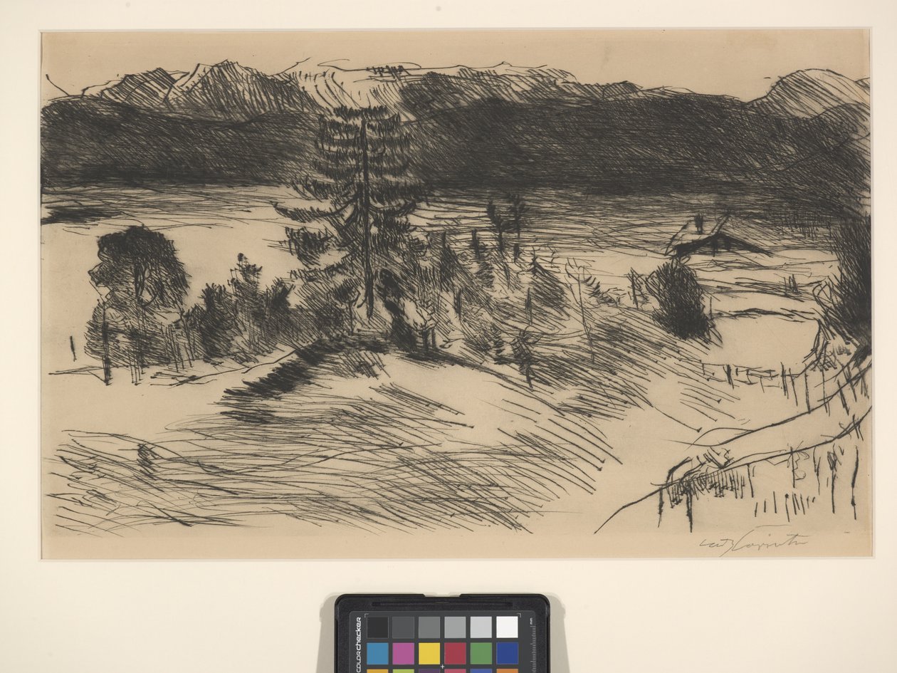 Grande Walchenzee (gravura e ponto seco) de Lovis (1858 1925) Corinth