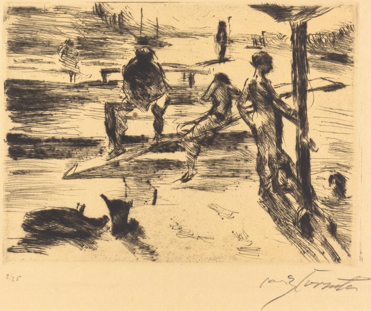 Badeanstalt Bathing Place, 1919. de Lovis Corinth