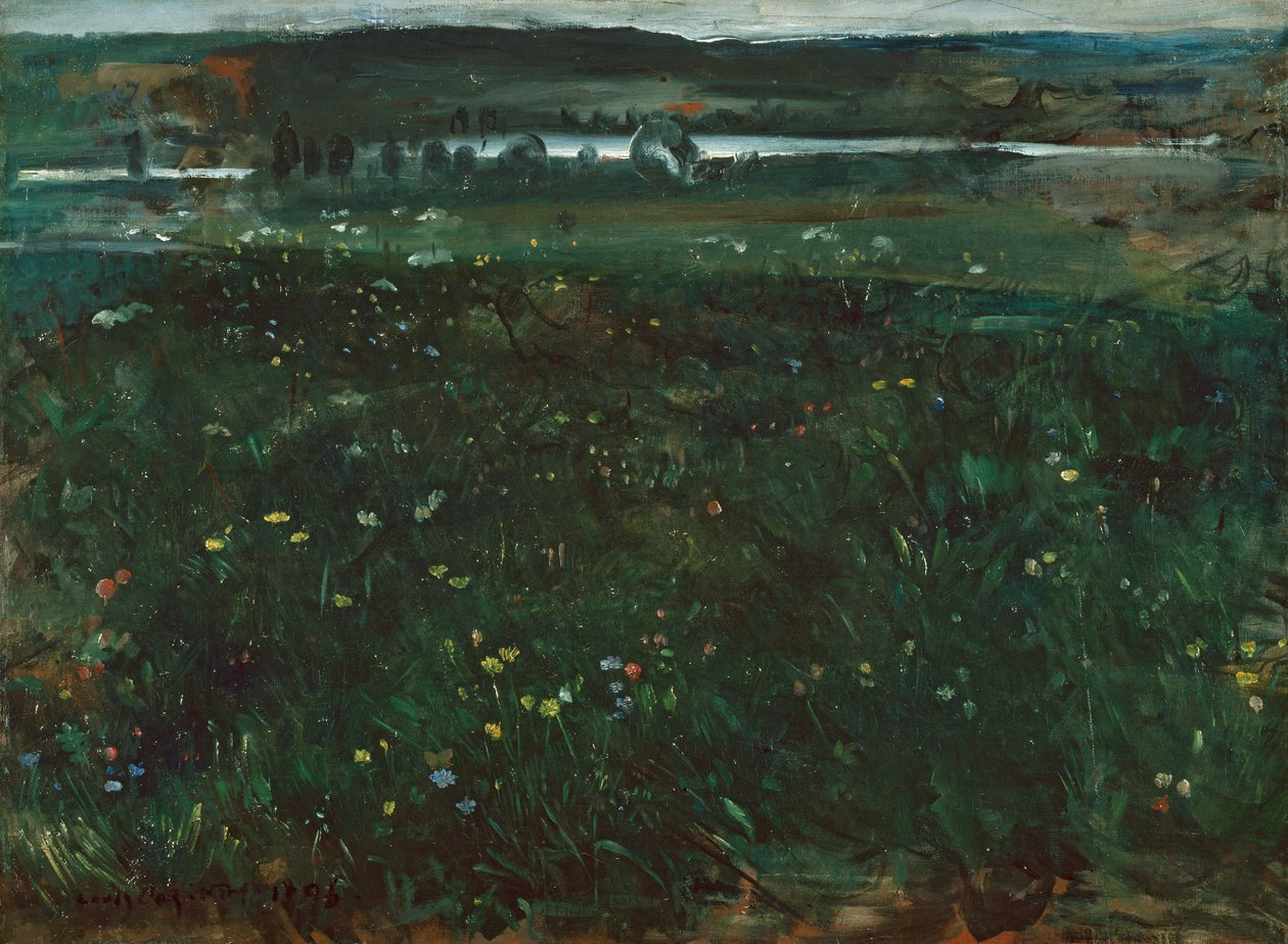 Perto de Unterschäftlarn, no Isar de Lovis Corinth