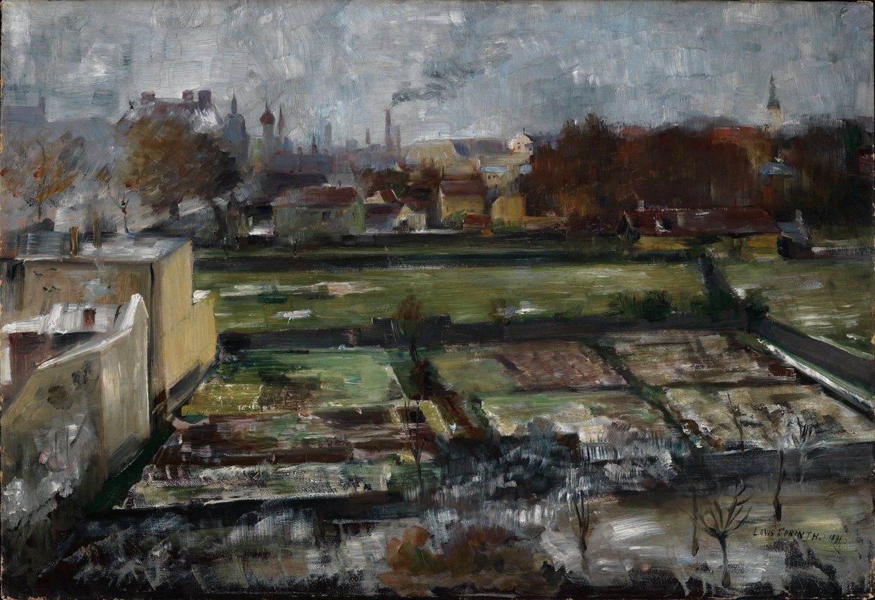 Vista do estúdio em Munique de Lovis Corinth