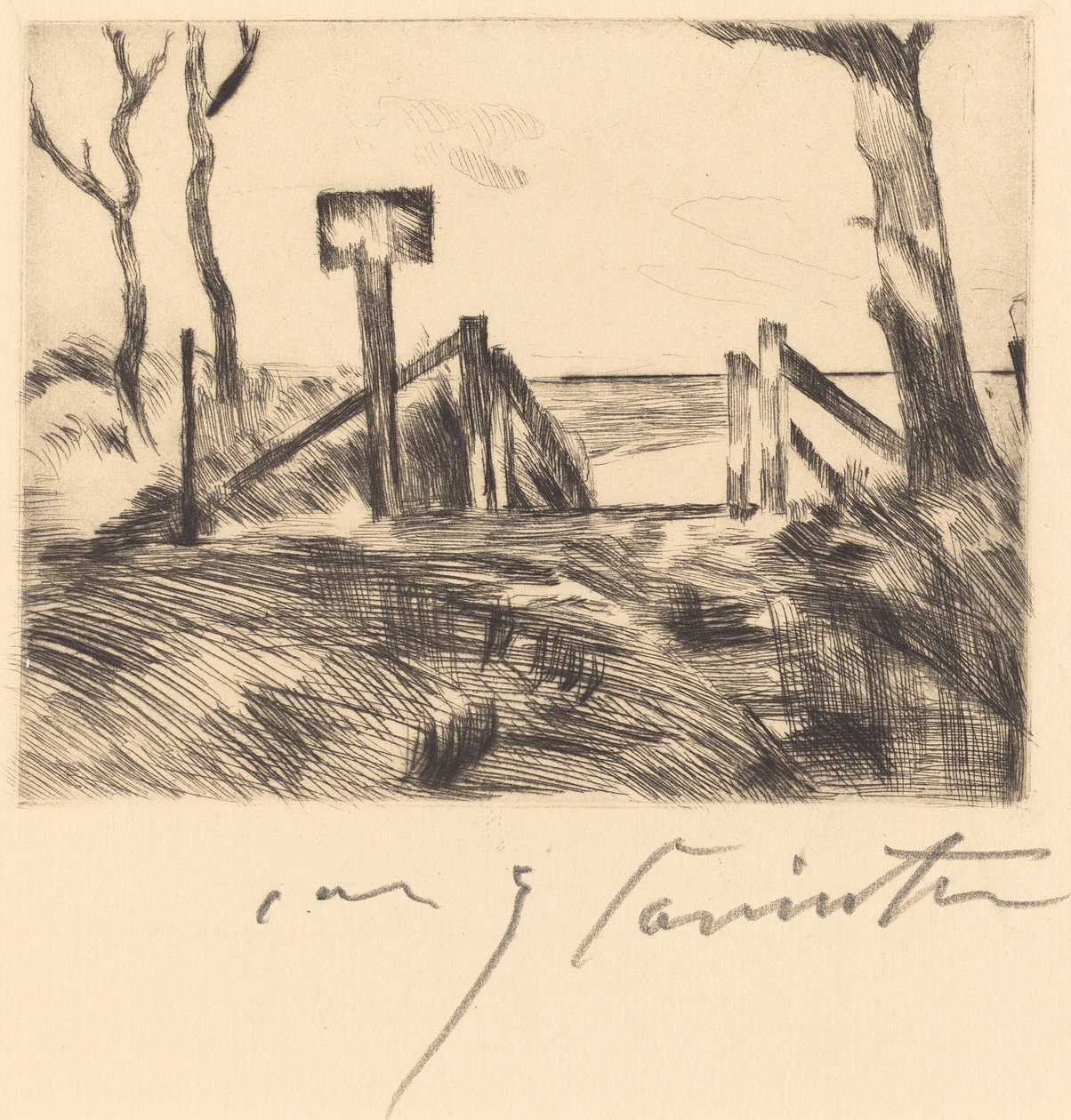 Ponte com sinal de Lovis Corinth