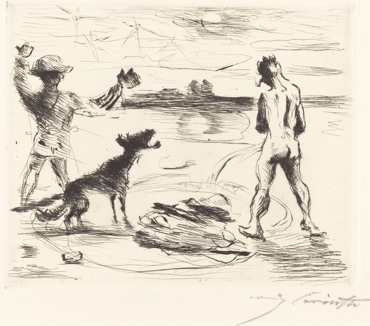 O Gastmahl de Trimalchio: pl. VII (O Banquete de Trimalchio: pl. VII) de Lovis Corinth