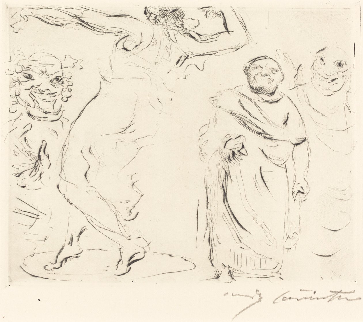 O Gastmahl de Trimalchio: pl. XI O Banquete de Trimalchio: pl. XI, 1919. de Lovis Corinth