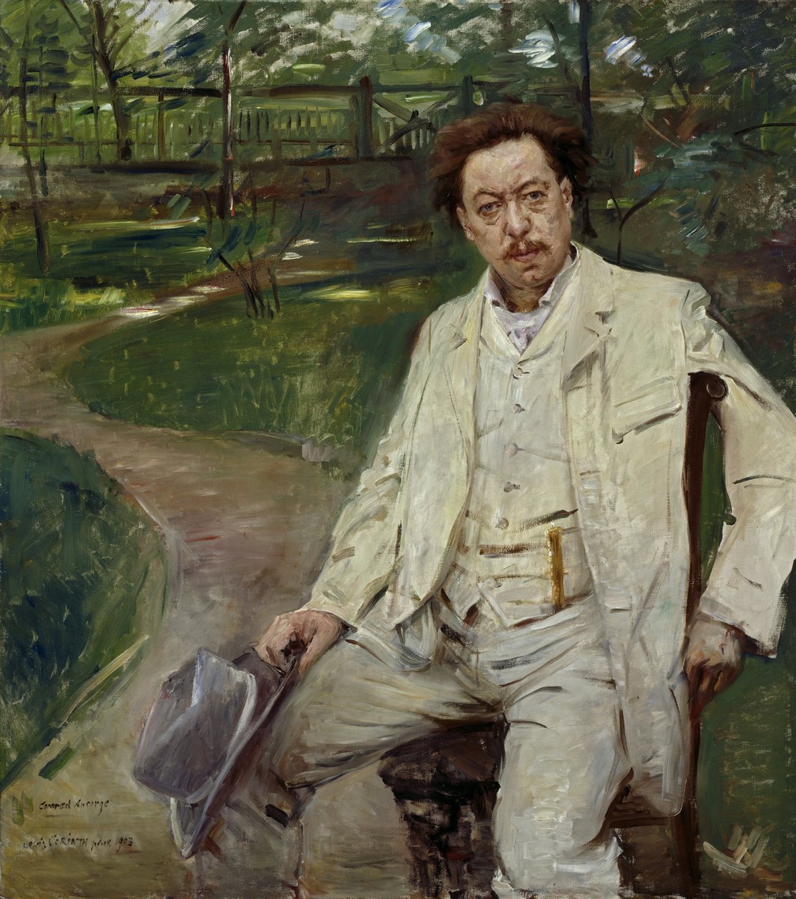 O pianista Conrad Ansorge de Lovis Corinth
