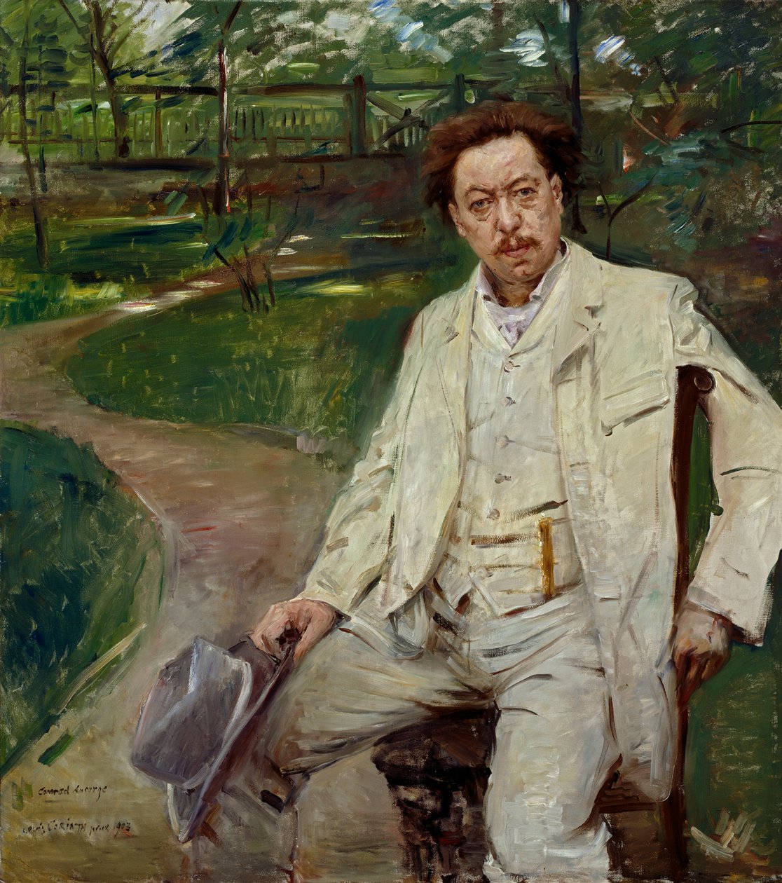 O pianista Conrad Ansorge de Lovis Corinth