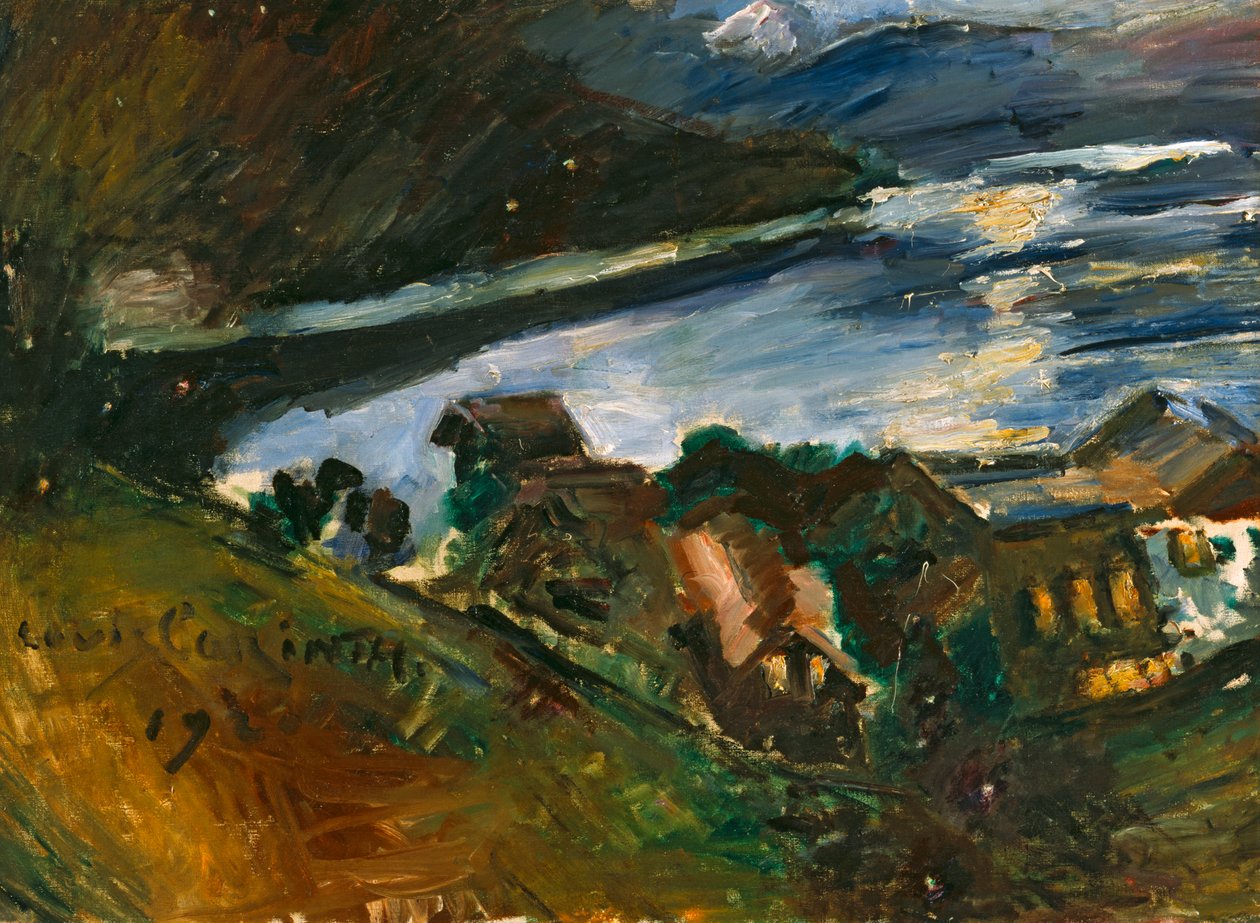 Lago Walchen à luz da lua de Lovis Corinth