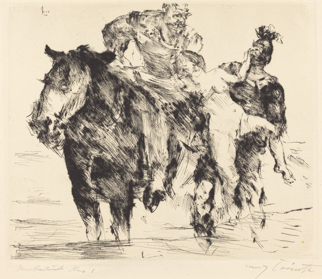 mulher ladrão (estupro) de Lovis Corinth