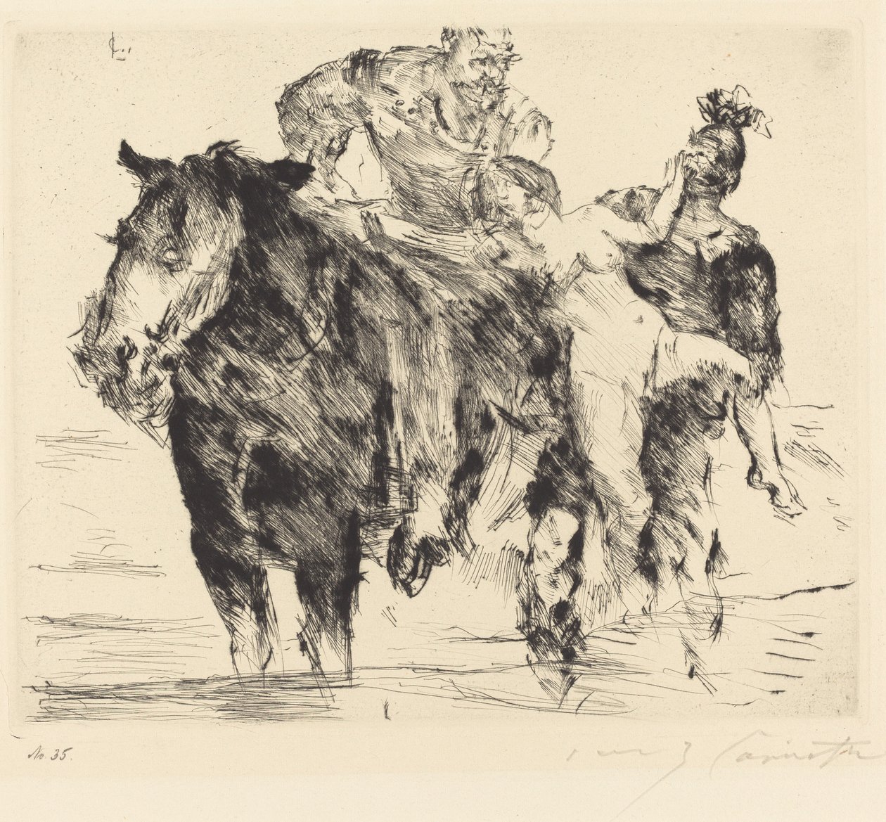 Violação Feminina Predadora, 1920. de Lovis Corinth
