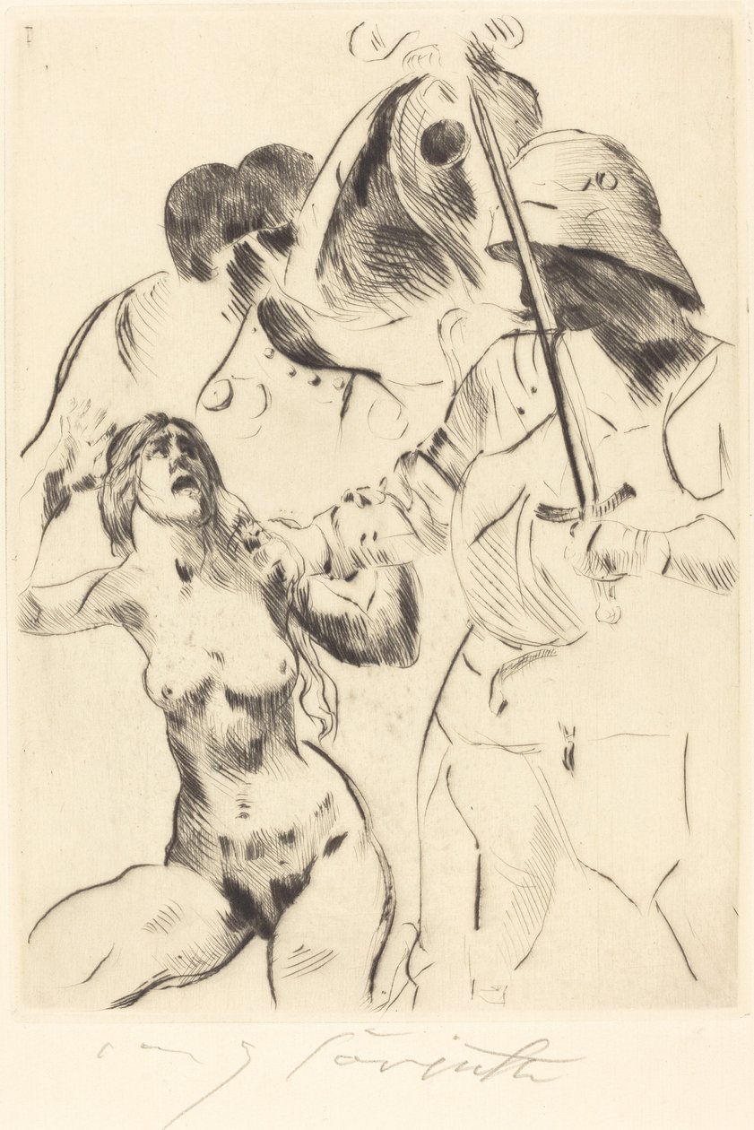 Frauenraub III Rapto III, 1914. de Lovis Corinth