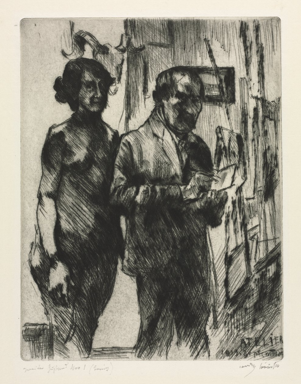 No estúdio de Lovis Corinth