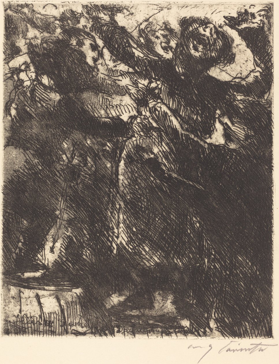 Sermão do CapuchinhoPreferência ao Sermão do Capuchinho..., 1923. de Lovis Corinth