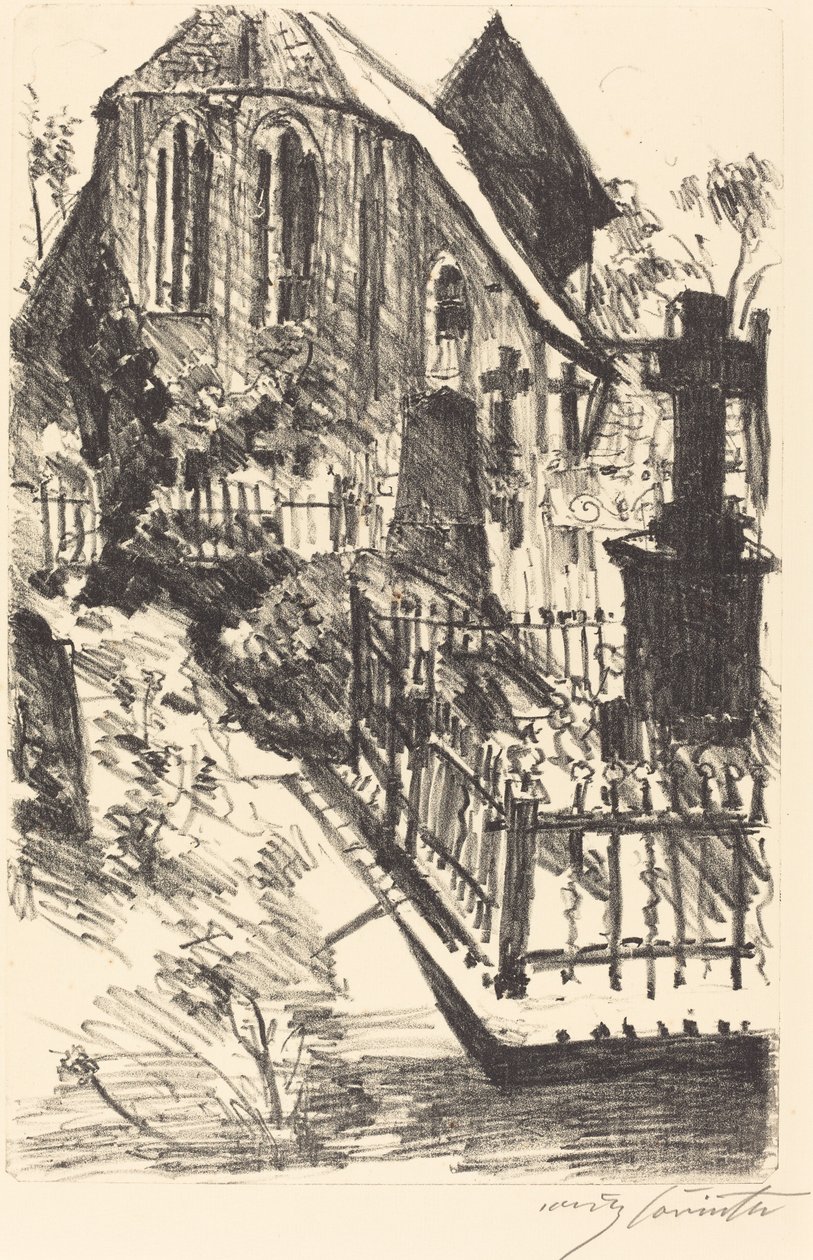 Cemitério de Kirchhof, 1916. de Lovis Corinth