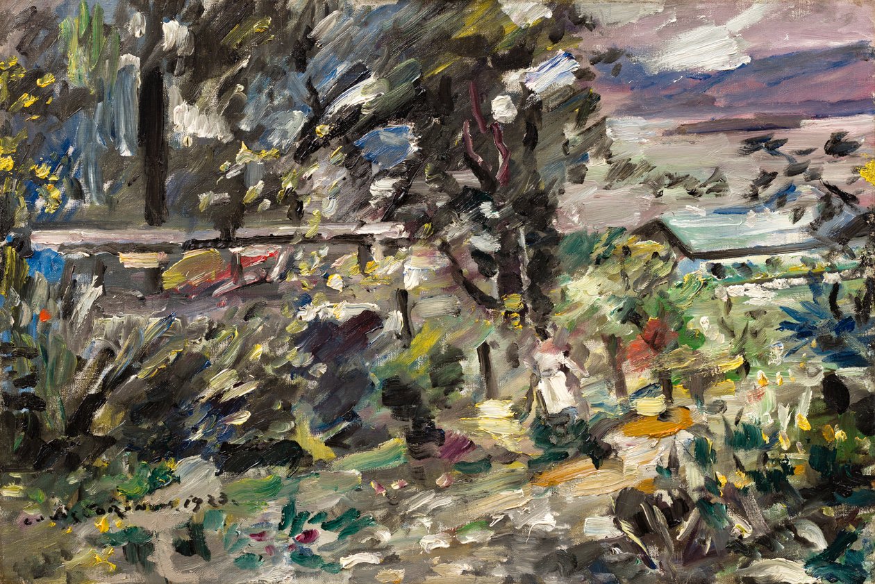 Lago Walchen, caminho de prata de Lovis Corinth