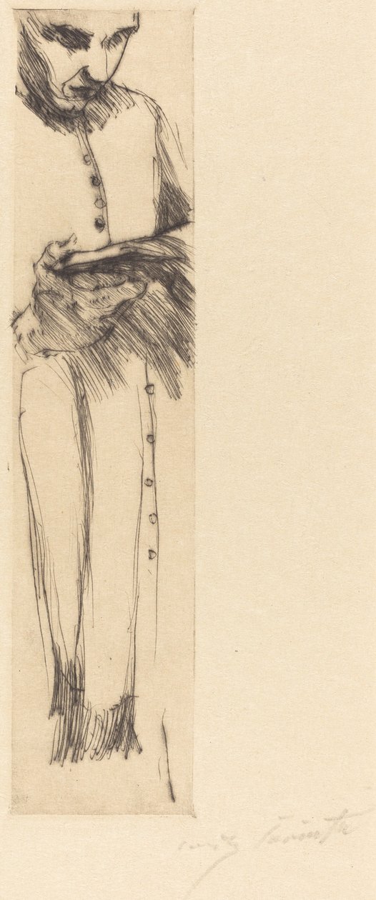 Reading Monk (Sacerdote Reading) de Lovis Corinth