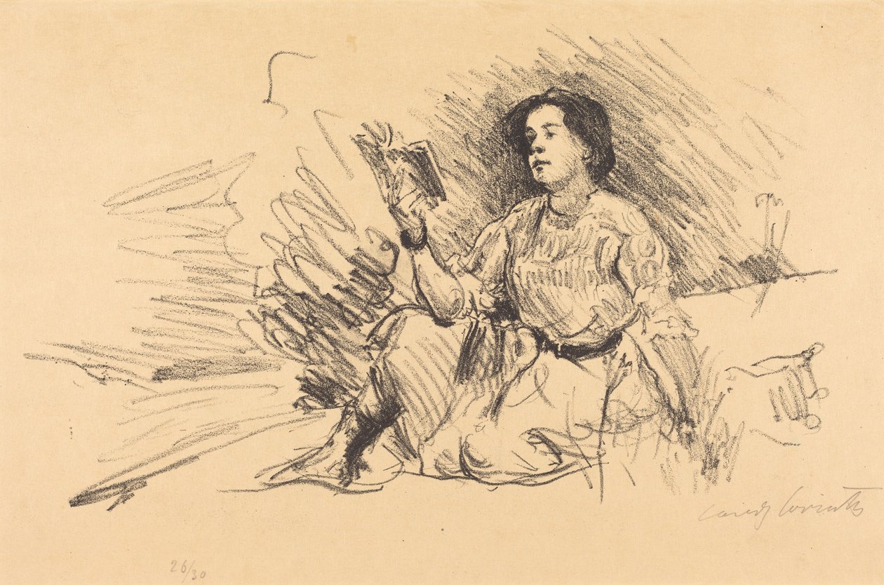 Rapariga a ler de Lovis Corinth