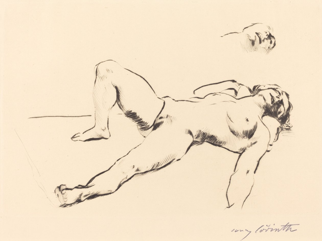 Nu feminino reclinado II de Lovis Corinth