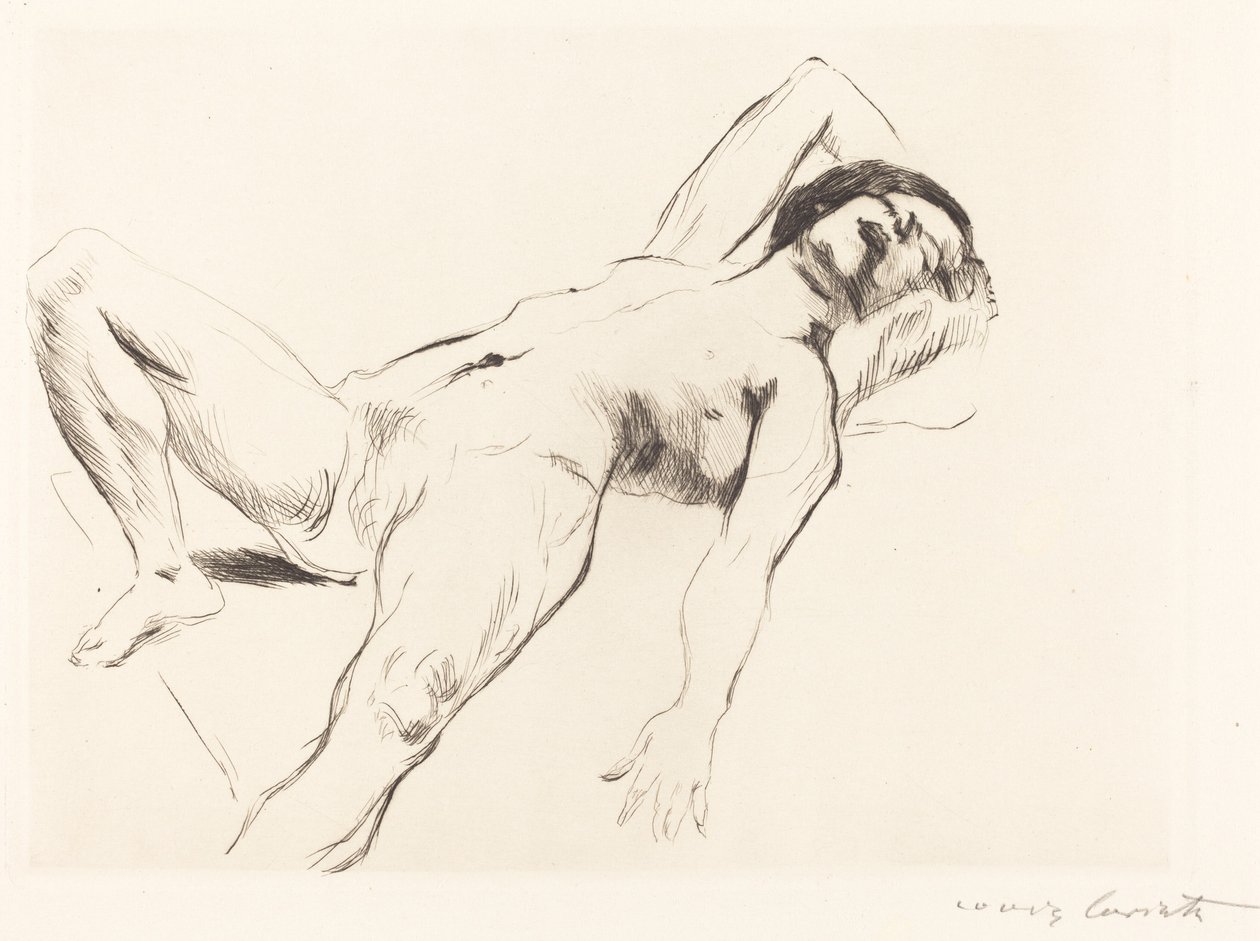 Nu feminino reclinado I de Lovis Corinth