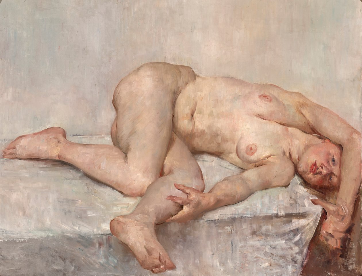 Mulher nua deitada de Lovis Corinth