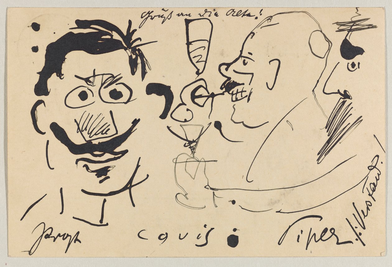 Lovis Corinth para Carl Strathmann: cartão postal, carimbado em 10 de junho de 1903 de Lovis Corinth