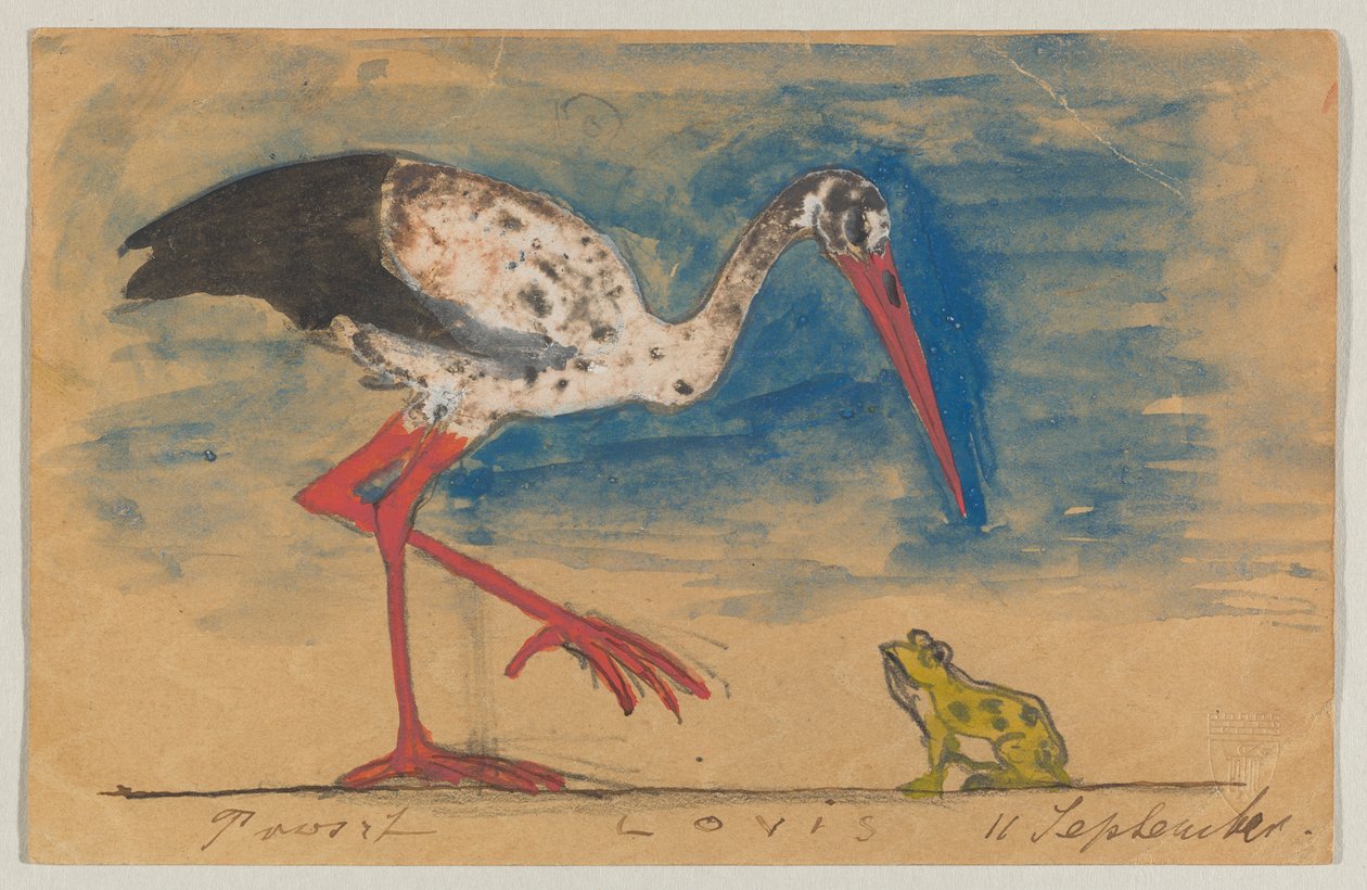 Lovis Corinth para Carl Strathmann: cartão postal, carimbado em 10 de setembro de 1899 de Lovis Corinth