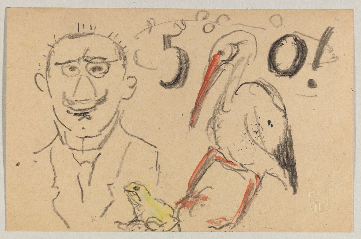 Lovis Corinth para Carl Strathmann: cartão postal, carimbado em 11 de setembro de 1916 de Lovis Corinth