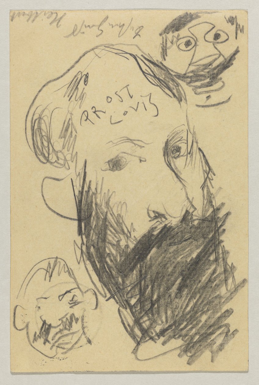 Lovis Corinth a Carl Strathmann: cartão postal, carimbo postal 12 de Dezembro de 1902 de Lovis Corinth