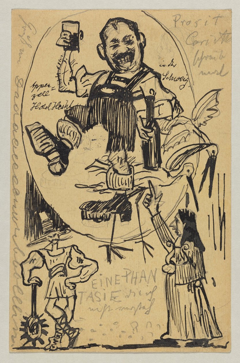 Lovis Corinth para Carl Strathmann: cartão postal, carimbo postal 12 de junho de 1895 (Appenzell) de Lovis Corinth