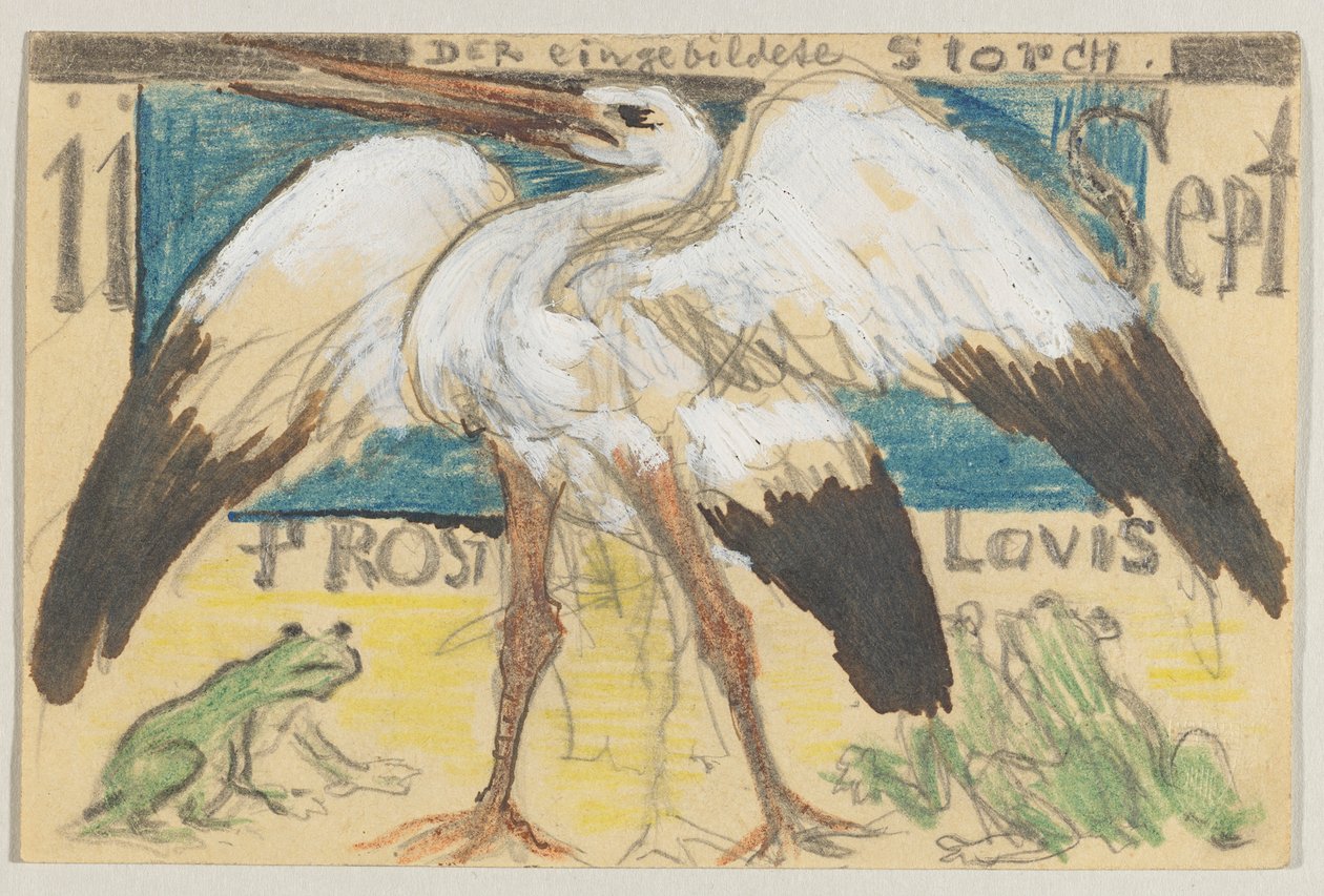 Lovis Corinth a Carl Strathmann: cartão postal, carimbo postal 12 de Setembro de 1905 de Lovis Corinth