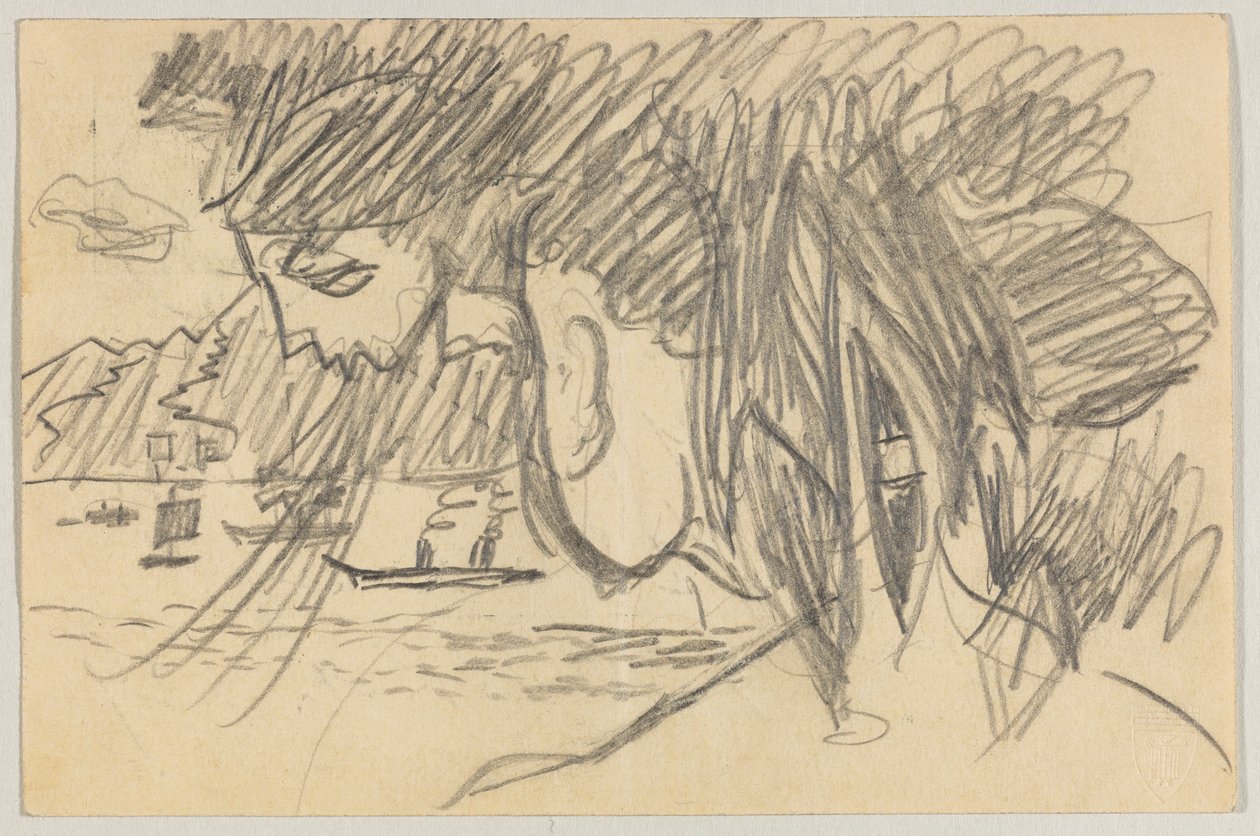 Lovis Corinth para Carl Strathmann: cartão postal, carimbado em 25 de março de 1908 de Lovis Corinth