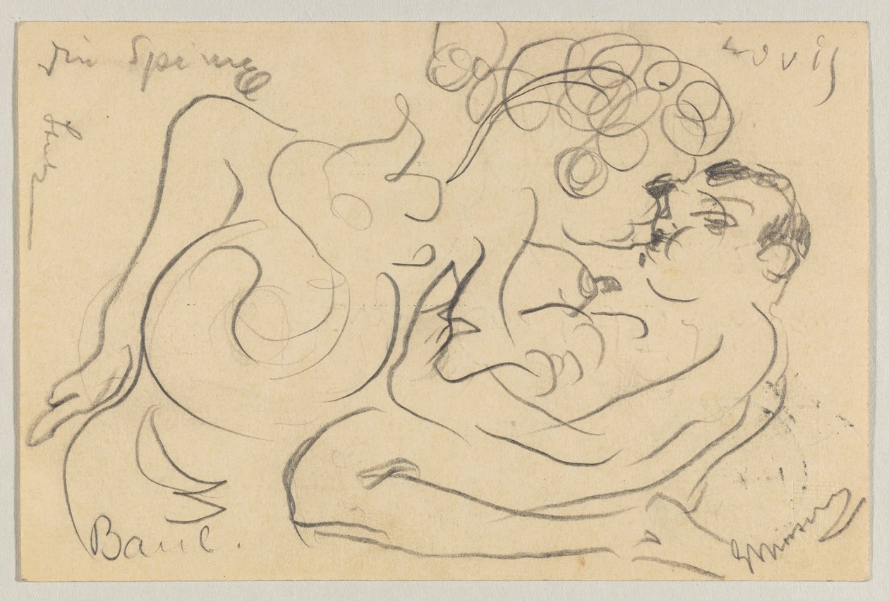 Lovis Corinth para Carl Strathmann: cartão postal, carimbado em 25 de março de 1908 de Lovis Corinth