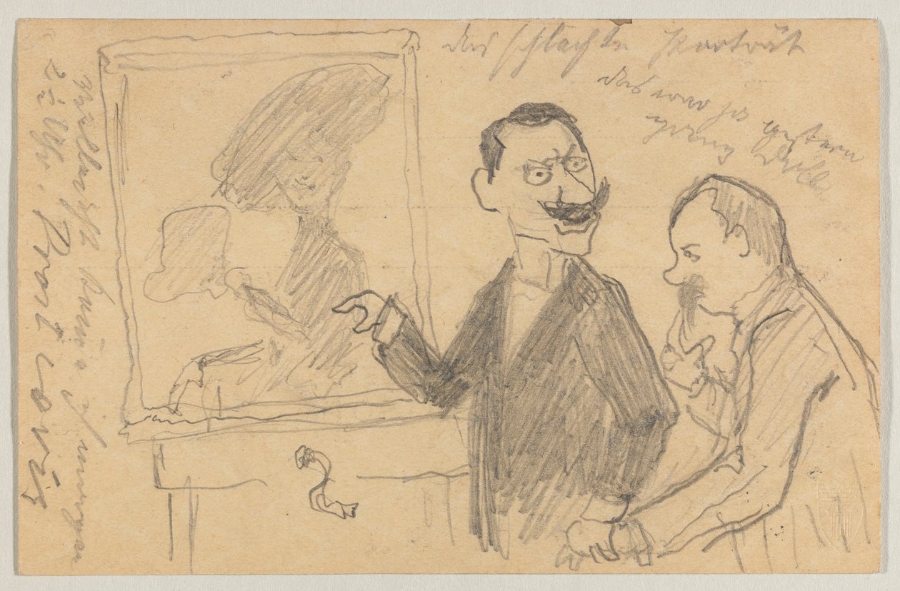 Lovis Corinth a Carl Strathmann: cartão postal, carimbo postal 27 de Maio de 1901 de Lovis Corinth