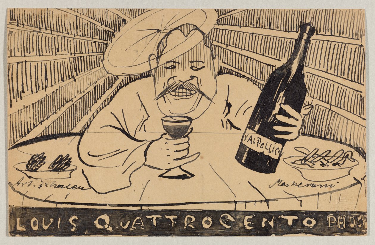 Lovis Corinto a Carl Strathmann: cartão postal, carimbo postal 2 de Setembro de 1897 (Pádua) de Lovis Corinth