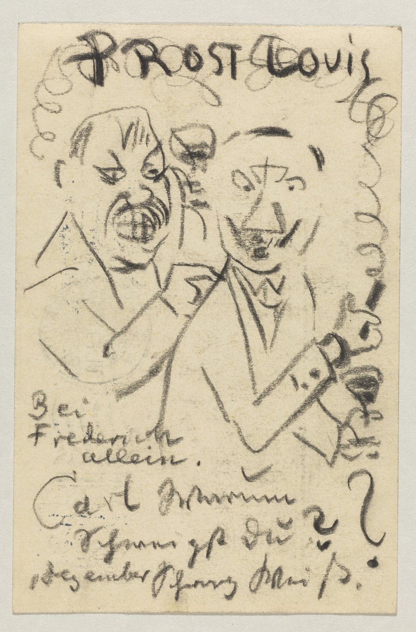 Lovis Corinth para Carl Strathmann: cartão postal, carimbado em 30 de outubro de 1907 de Lovis Corinth