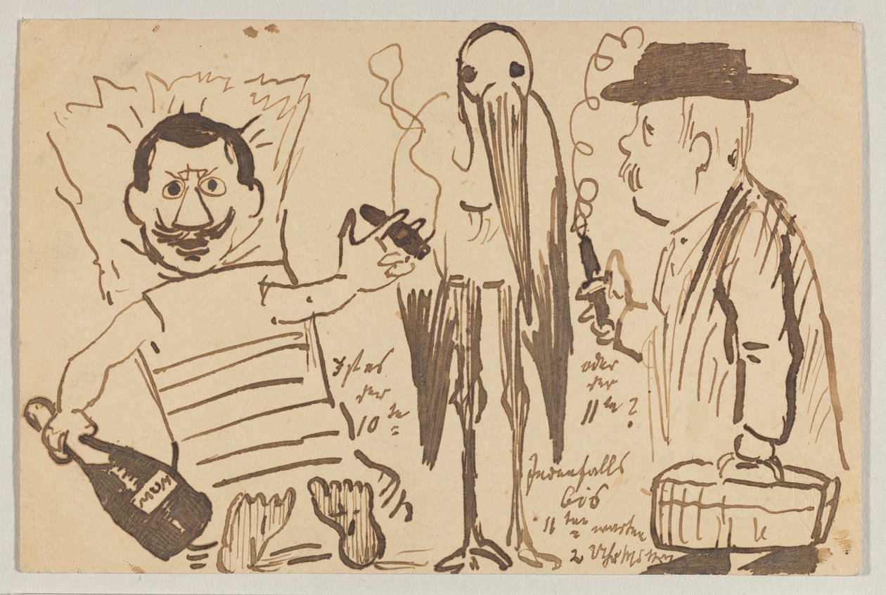 Lovis Corinth para Carl Strathmann: cartão postal, carimbado em 3 de setembro de 1902 de Lovis Corinth