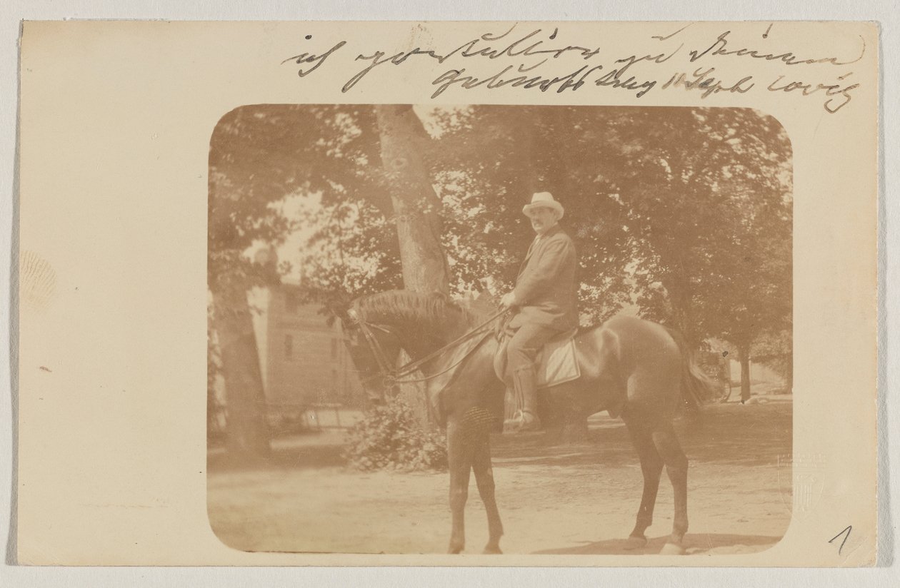 Lovis Corinth para Carl Strathmann: cartão postal, carimbado em 5 de setembro de 1910 de Lovis Corinth