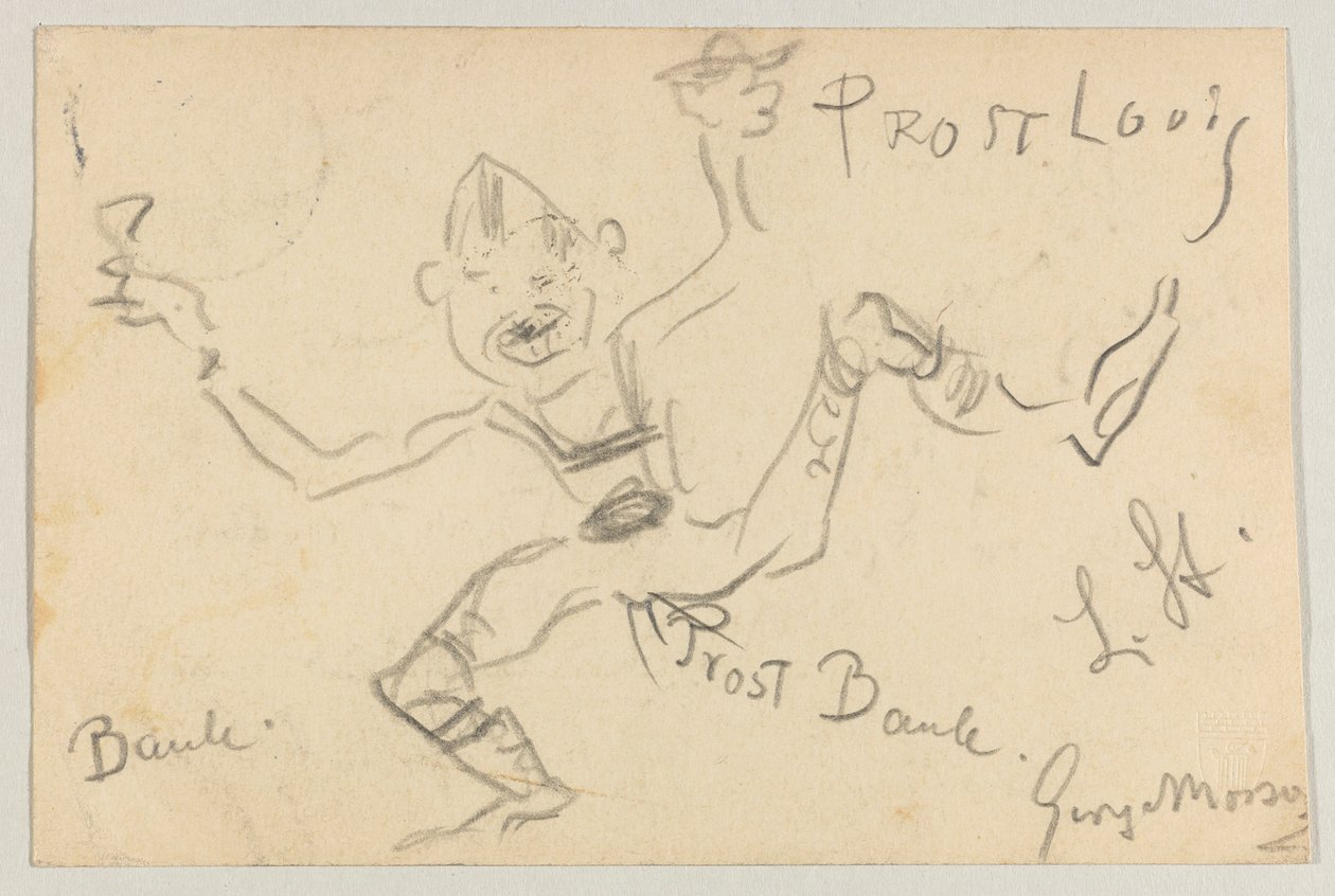 Lovis Corinth para Carl Strathmann: cartão postal, carimbado em 6 de novembro de 1906 de Lovis Corinth