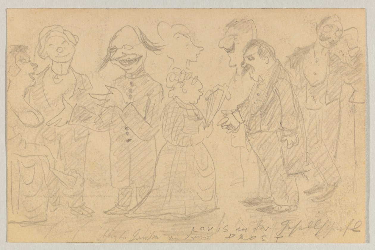 Lovis Corinth a Carl Strathmann: cartão postal, carimbo postal 8 de Novembro de 1899 de Lovis Corinth