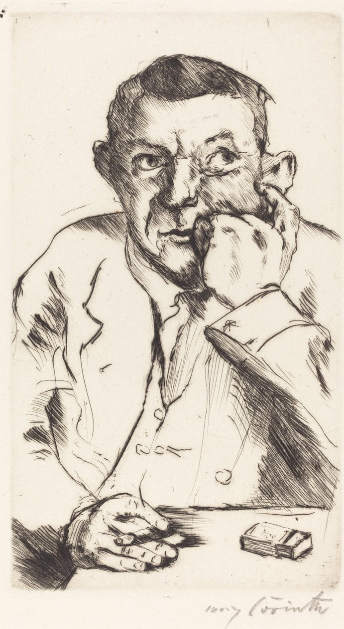 Retrato de um homem a fumar, 1916. de Lovis Corinth