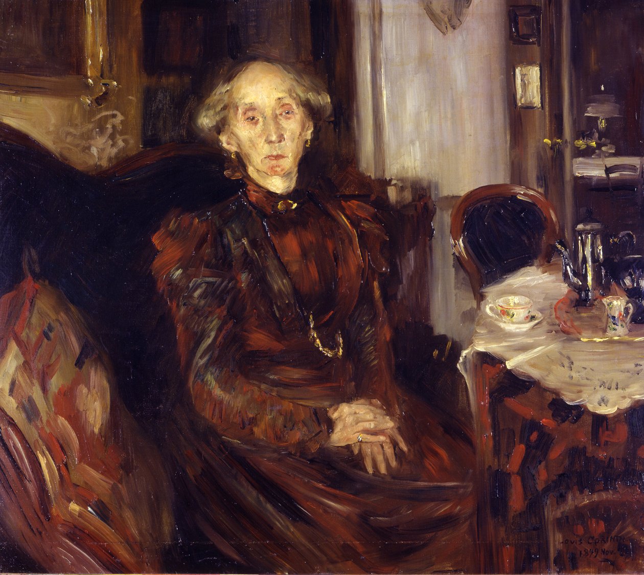 Retrato da mãe Rosenhagen de Lovis Corinth