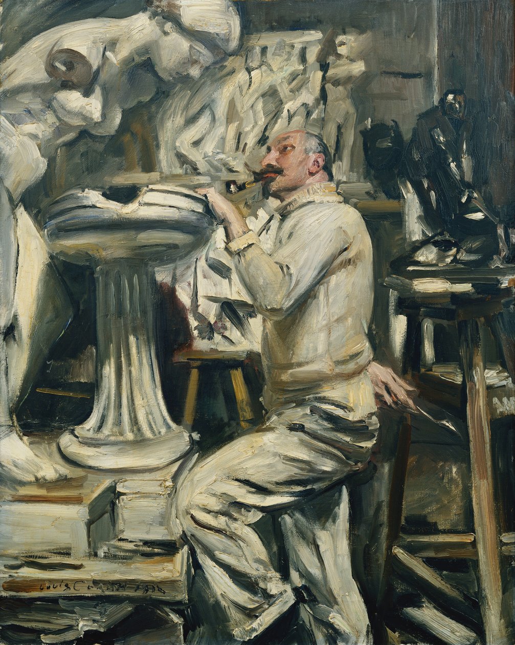 Retrato do escultor Nikolaus Friedrichs; Retrato do escultor Nikolaus Friedrichs, 1912 de Lovis Corinth