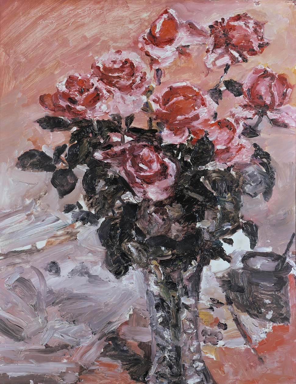 Rosas cor-de-rosa de Lovis Corinth