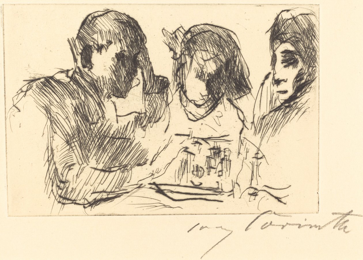 Jogo de xadrez (jogadores de xadrez) de Lovis Corinth