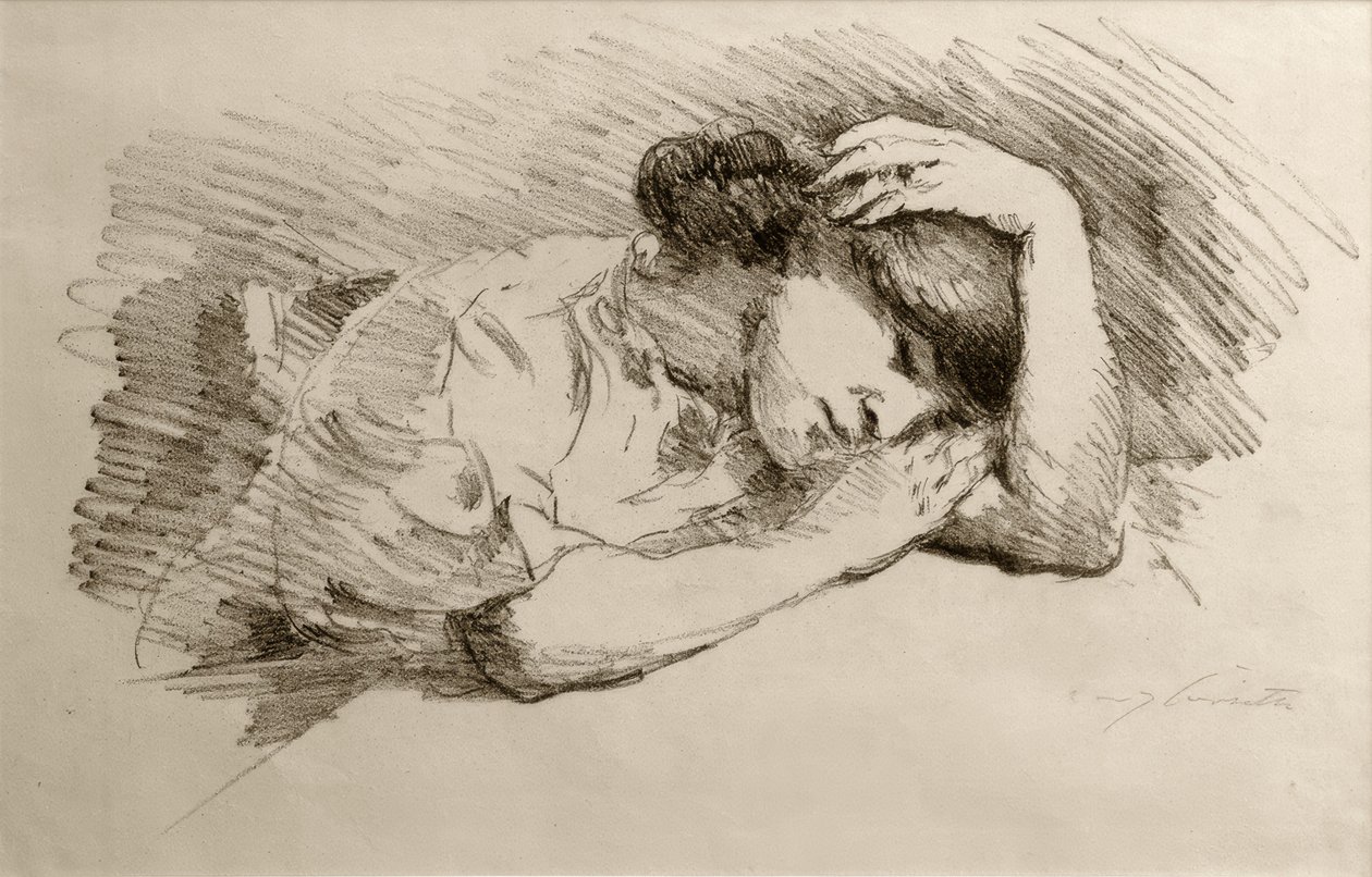 dorminhoco de Lovis Corinth