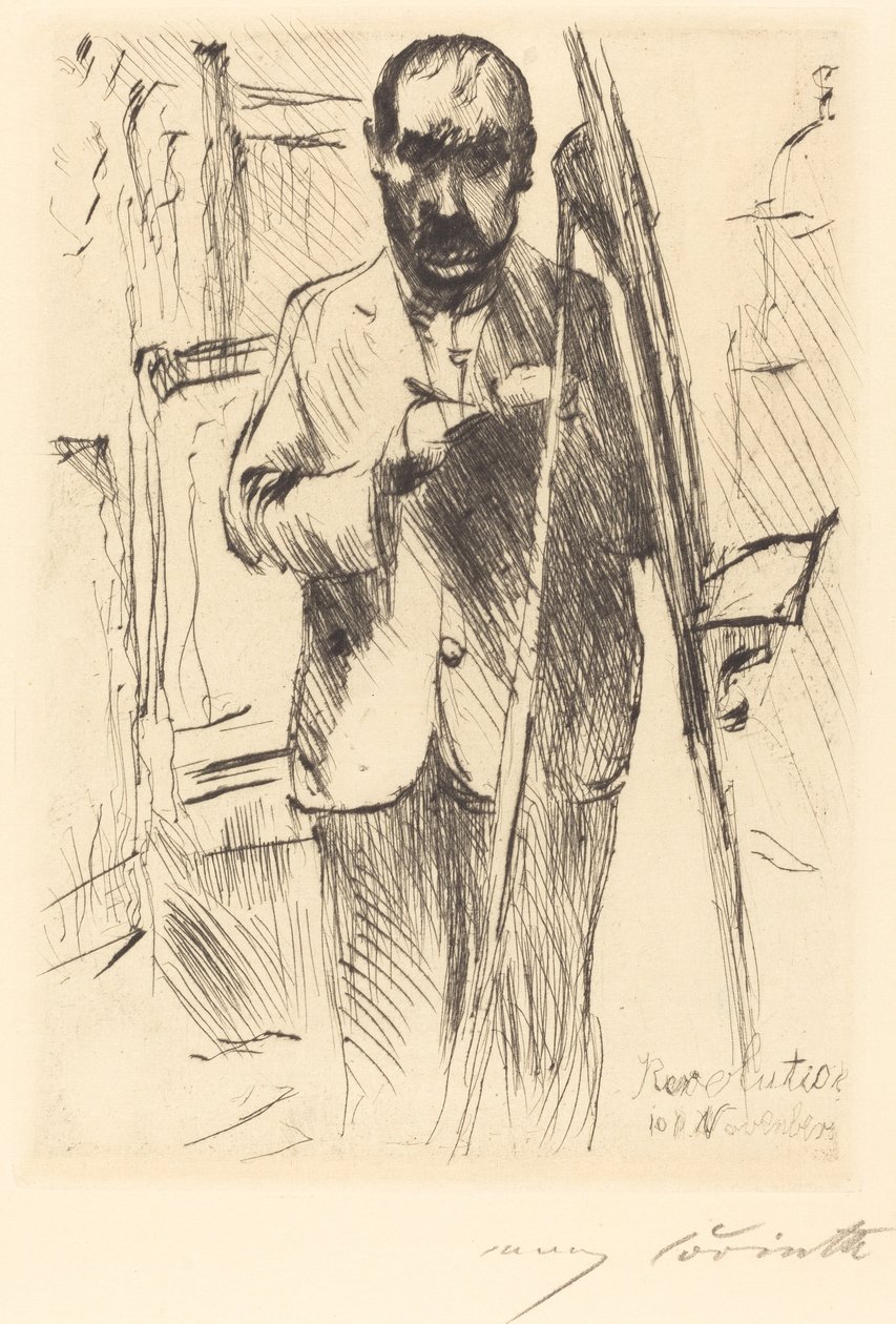 Autorretrato com cavalete de Lovis Corinth