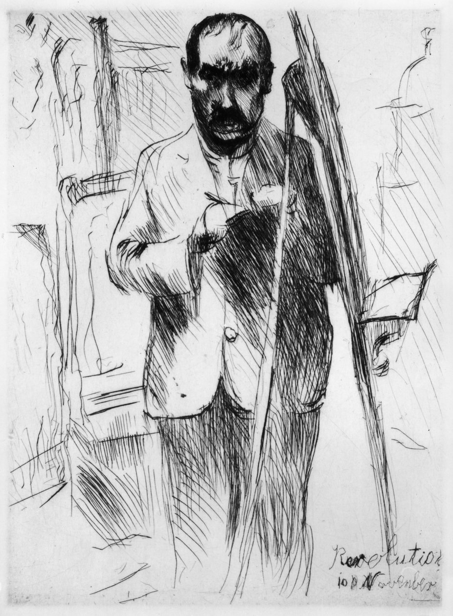 Auto-retrato no cavalete de Lovis Corinth