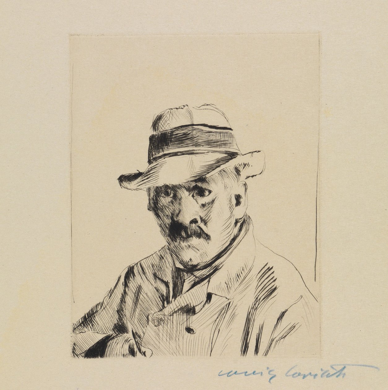 Autorretrato com chapéu de palha de Lovis Corinth