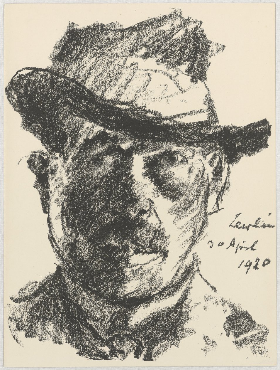 Autorretrato com chapéu mole de Lovis Corinth