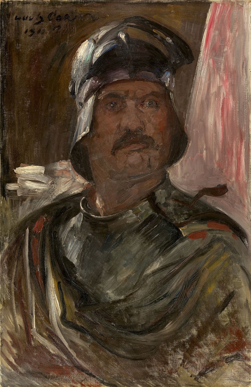 Auto-retrato na armadura, 1911. de Lovis Corinth