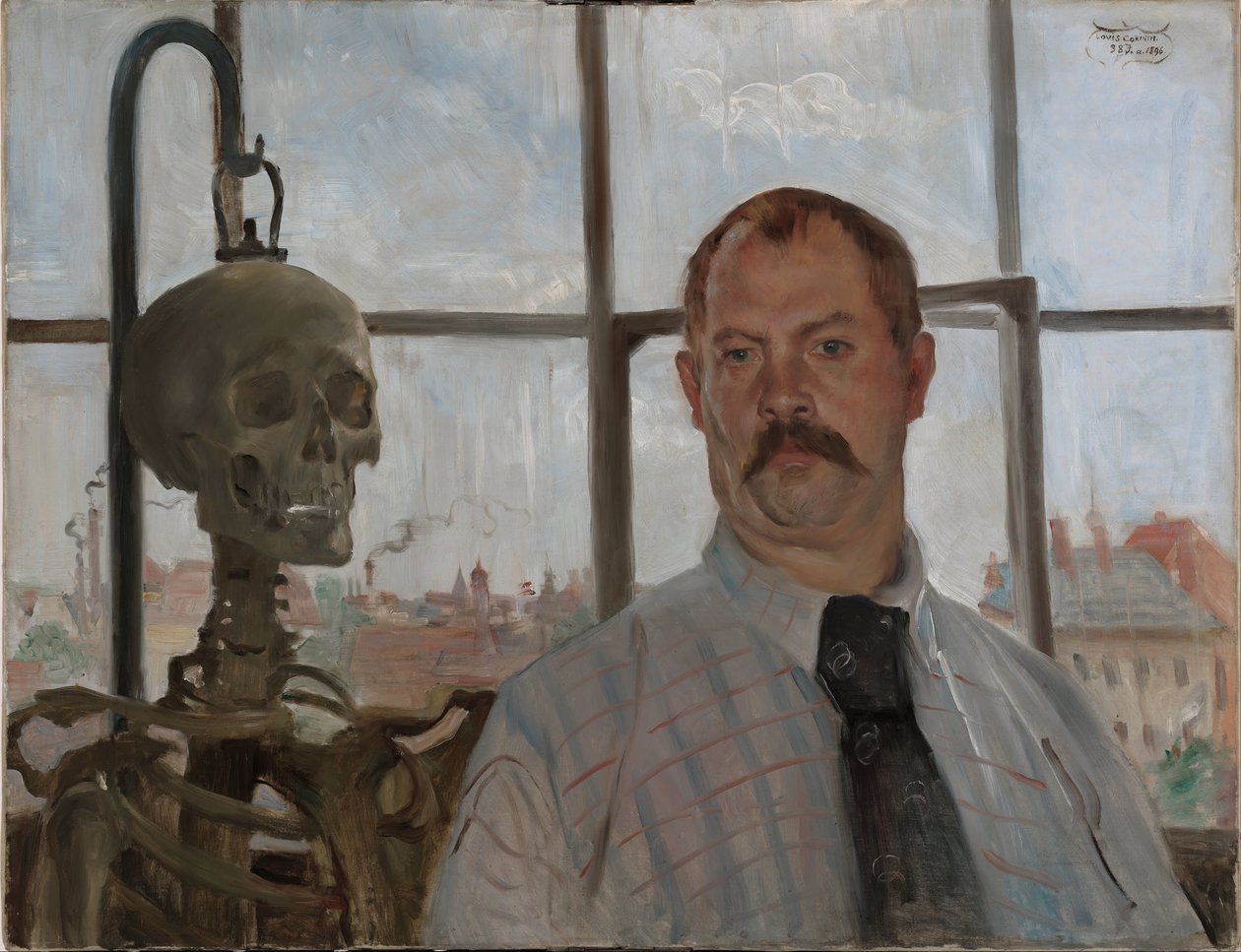 Auto-retrato com esqueleto de Lovis Corinth
