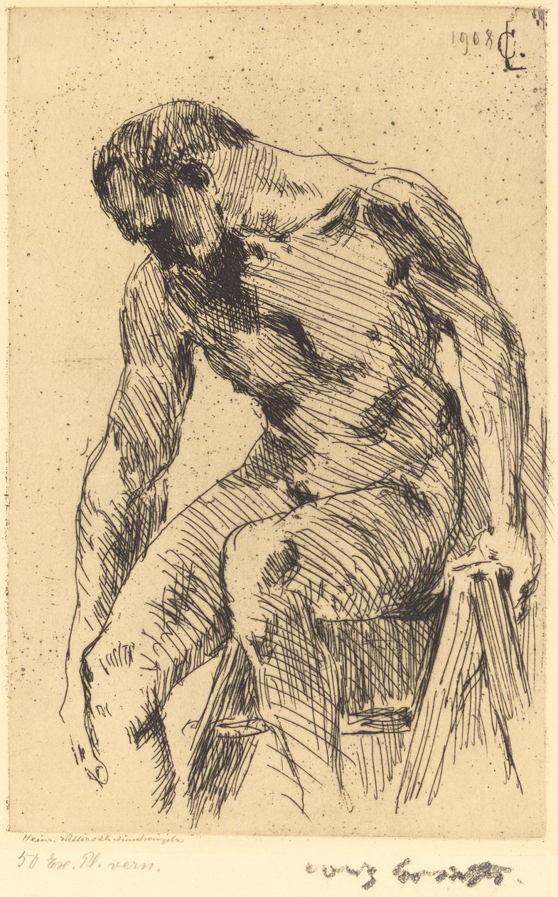 Nu Masculino Sentado de Lovis Corinth